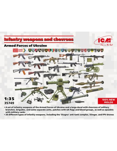 Infantry weapons and chevrons of the Armed Forces of Ukraine (100% new molds) 