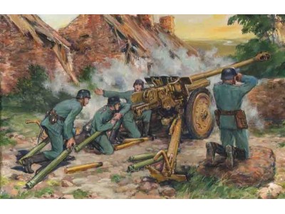 7,62cm Pak 36(r) with German Crew 
