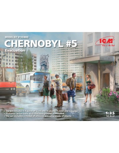 Chernobyl#5. Extraction (4 adults, 1 child and luggage) (100% new molds) 
