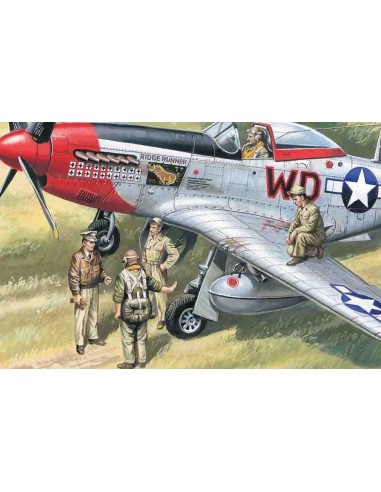 USAAF Piloten und Bodenpersonal 