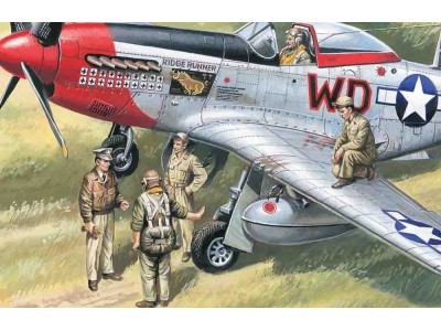 USAAF Piloten und Bodenpersonal 