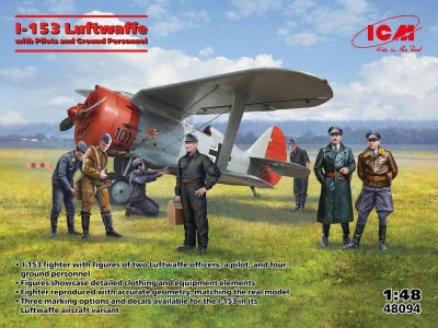 I-153 with Luftwaffe Pilots and Ground Personnel 