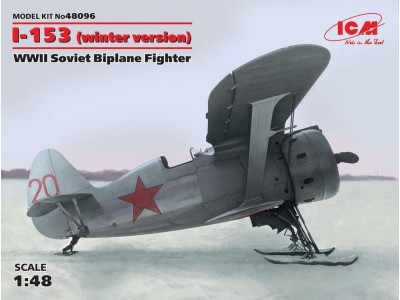 I-153 winter version WWII Soviet Biplane Fighter 