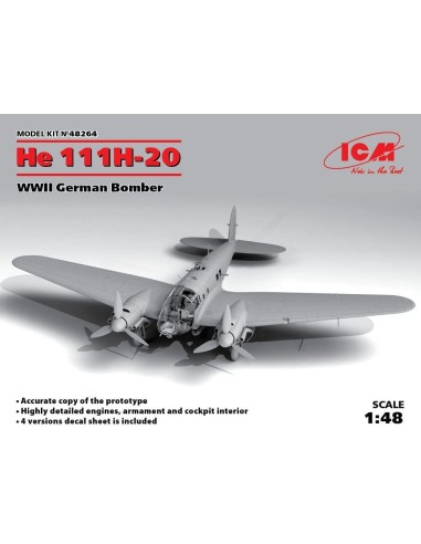 He 111H-20, WWII German Bomber 