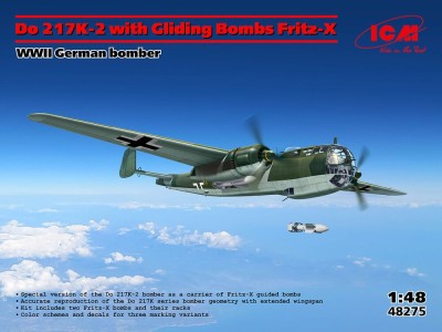 Do 217K-2 with Fritz-X, WWII German bomber 