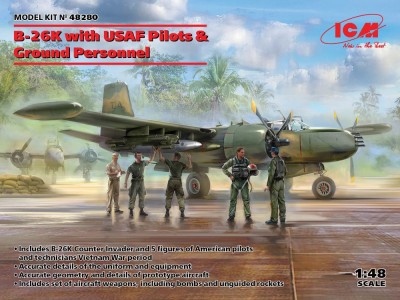 B-26K with USAF Pilots & Ground Personnel 