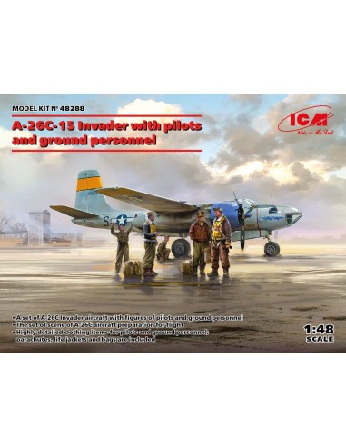 A-26C-15 Invader with pilots and ground personnel 