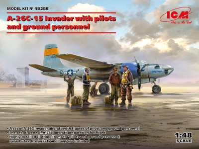 A-26C-15 Invader with pilots and ground personnel 