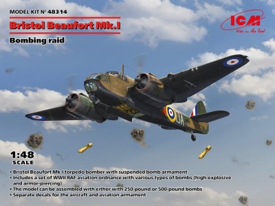Bristol Beaufort Mk.I. Bombing raid 