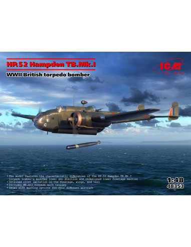 HP.52 Hampden TB.Mk.I WWII British torpedo bomber 