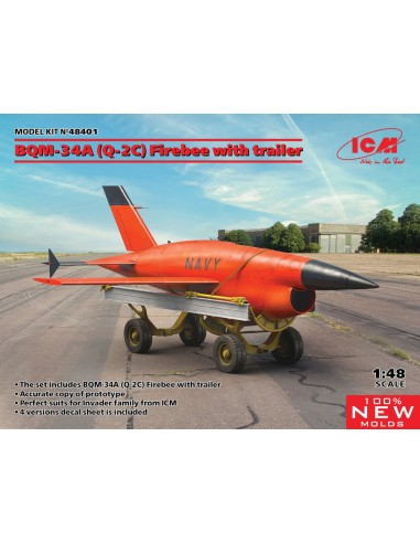 BQM-34A (Q-2C) Firebee with trailer (1 airplane and trailer) 