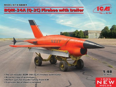 BQM-34A (Q-2C) Firebee with trailer (1 airplane and trailer) 