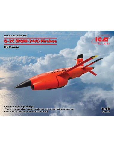 Q-2C (BQM-34A) Firebee, US Drone (2 airplanes and pilons) (100% new molds) 