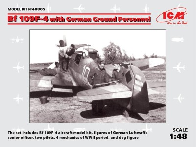 Bf 109F-4 with German Ground Personnel 