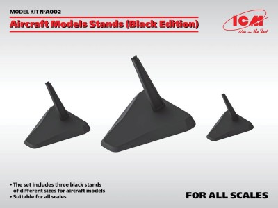 Aircraft Models Stands (Black Edition)(for 1:144, 1:72, 1:48 und 1:32) 