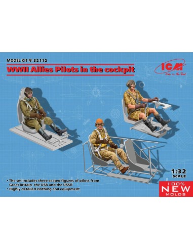 WWII Allies Pilots in the cockpit (British,Amarican,Soviet)(100%new molds) 