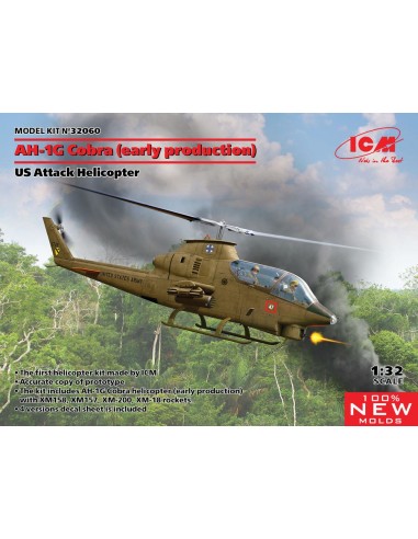 AH-1G Cobra (early production), US Attack Helicopter (100% new molds) 