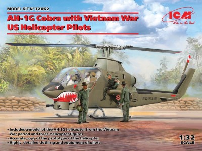 AH-1G Cobra with Vietnam War US Helicopter Pilots 