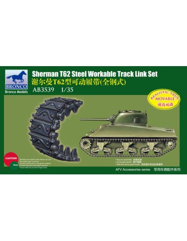 Shermann T62 Workable Track Link Set 