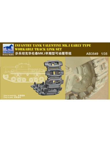 Valentine Mk.I Early Workable Track Set 