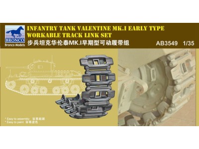 Valentine Mk.I Early Workable Track Set 