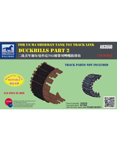 Duckbills part 2 For US M4 SHERMAN TANK T62 Track Link 
