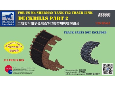 Duckbills part 2 For US M4 SHERMAN TANK T62 Track Link 