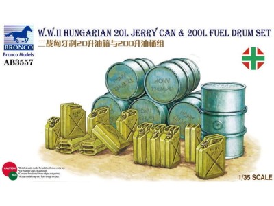 WWII Hungarian 20L Jerry Can & 200L Fuel Drum 