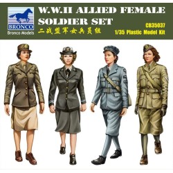 W.W.II Allied Female Soldier Set(4 Figur 