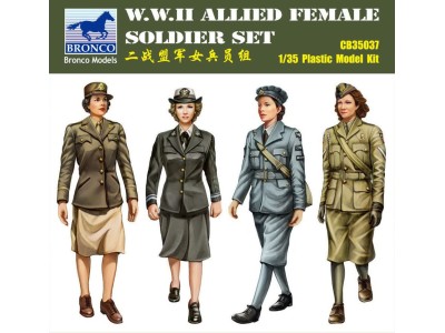 W.W.II Allied Female Soldier Set(4 Figur 
