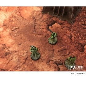 Tapis de jeu néoprène Lands of Mars 90x90cm
