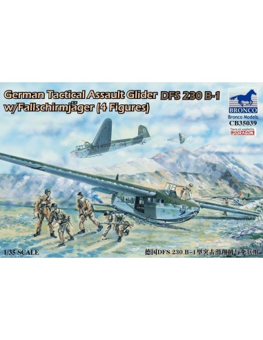 German Tactical Assault Glider DFS 230 B-1 w/Fallschirmjäger (4 Figures) 