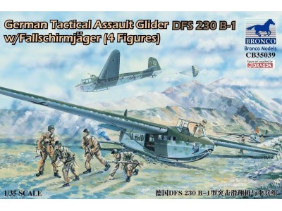 German Tactical Assault Glider DFS 230 B-1 w/Fallschirmjäger (4 Figures) 