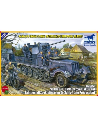 Sd.kfz 6/2 5t 3.7cm Flak36 half-trackBN9 Early/Late Prod. 