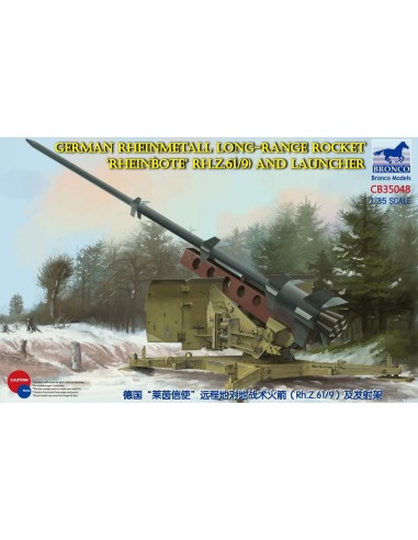 German Rheinmetall Rheinbote Rakete Rheinbote(Rh.Z.61/9) and launcher 