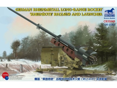 German Rheinmetall Rheinbote Rakete Rheinbote(Rh.Z.61/9) and launcher 