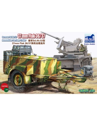 German Sd.Ah.52 37mm Flak Ammunition Carriage Trailer 
