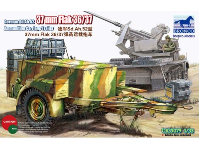 German Sd.Ah.52 37mm Flak Ammunition Carriage Trailer 
