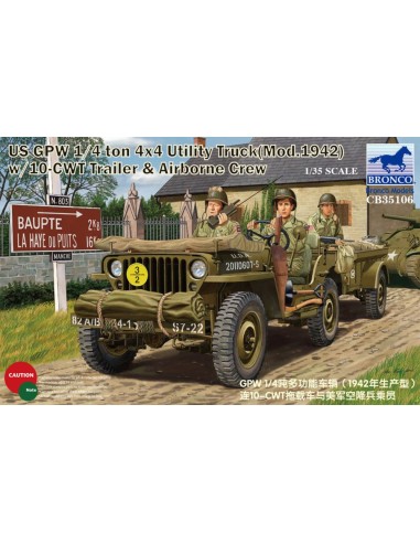 GPW 1/4 ton 4x4 Utility Track Mod.1942 w/10-CWT & Airborne Crew 