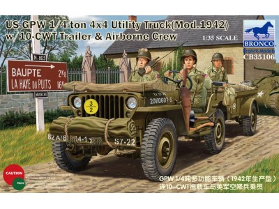 GPW 1/4 ton 4x4 Utility Track Mod.1942 w/10-CWT & Airborne Crew 