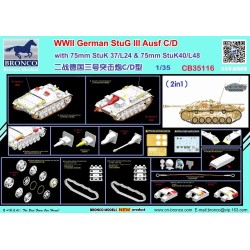 WWII German StuG III Ausf C/D with 75mm StuK 37/L24&75mm StuK40/L48(2in1) 