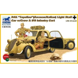 DAK Topolino (German-Italian)Light Staff Car w/Crew & IF8 Intantry Cart 
