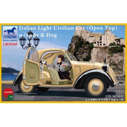 Italian Light Civilian Car(Open Top) w/Lady & Dog 