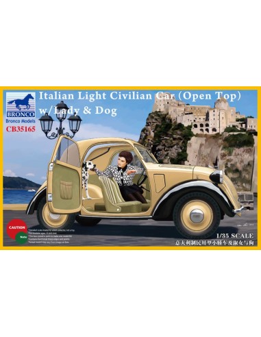Italian Light Civilian Car(Open Top) w/Lady & Dog 