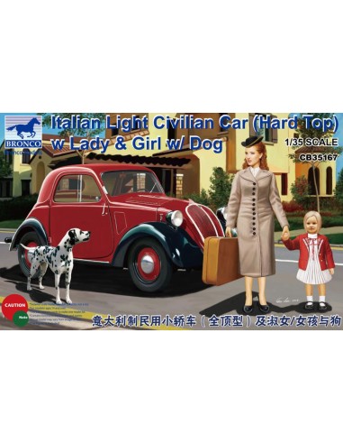 Italian Light Civilian Car (Hard Top) w/Lady & Girl 