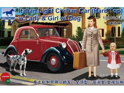 Italian Light Civilian Car (Hard Top) w/Lady & Girl 
