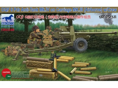 OQF 6 PDR Anti-Tank Mk.IV on Carriage MK.III(Airborna) w/Crew 