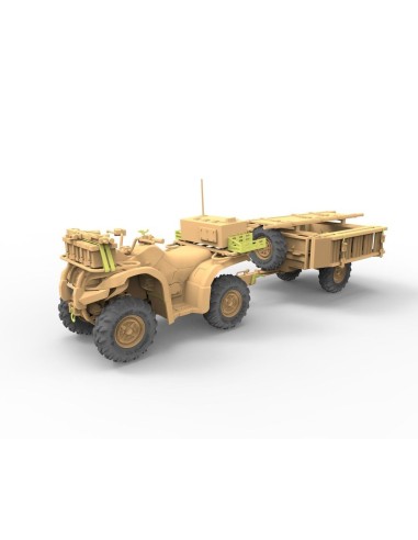 British Army ATV Quad Bike and Trailer w/Soldier 