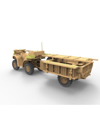 British Army ATV Quad Bike and Trailer w/Soldier 