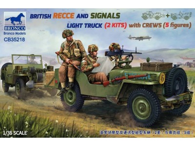 BRITISH RECCE AND SIGNALS LIGHT TRUCK (2 KITS ) with CREWS 